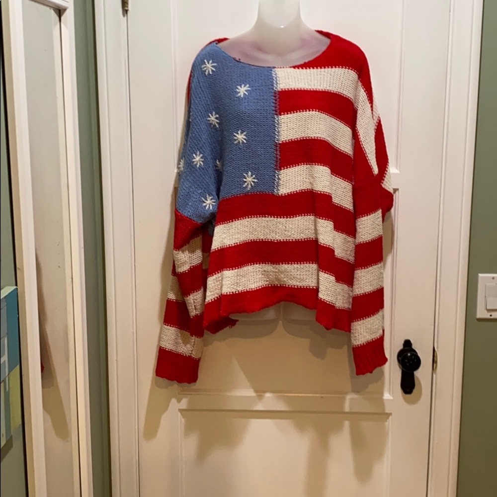Judith March stars and stripes sweater size large